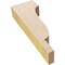 Ekena Millwork 2"W x 4"D x 12"H Thin Newport Rough Cedar Woodgrain TimberThane Corbel, Primed Tan CORUR02X04X12NEWRCPR - alternate 6